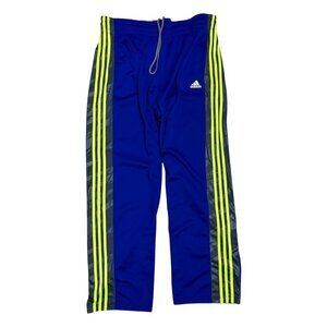 ADIDAS BASKETBALL Blue Neon Activewear Casual Workout Pants Mens XL